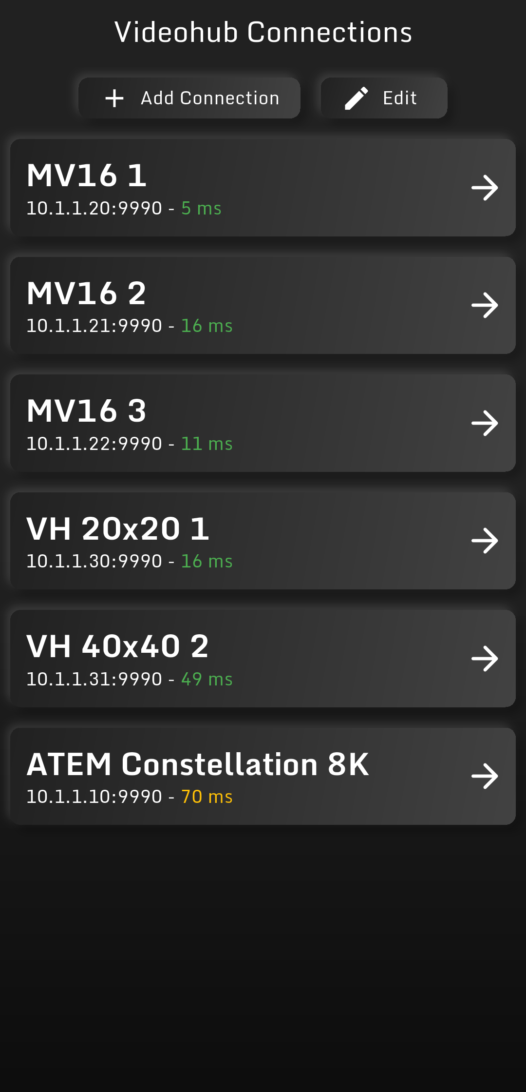 Blackmagic Videohub Remote MindStudio Connections