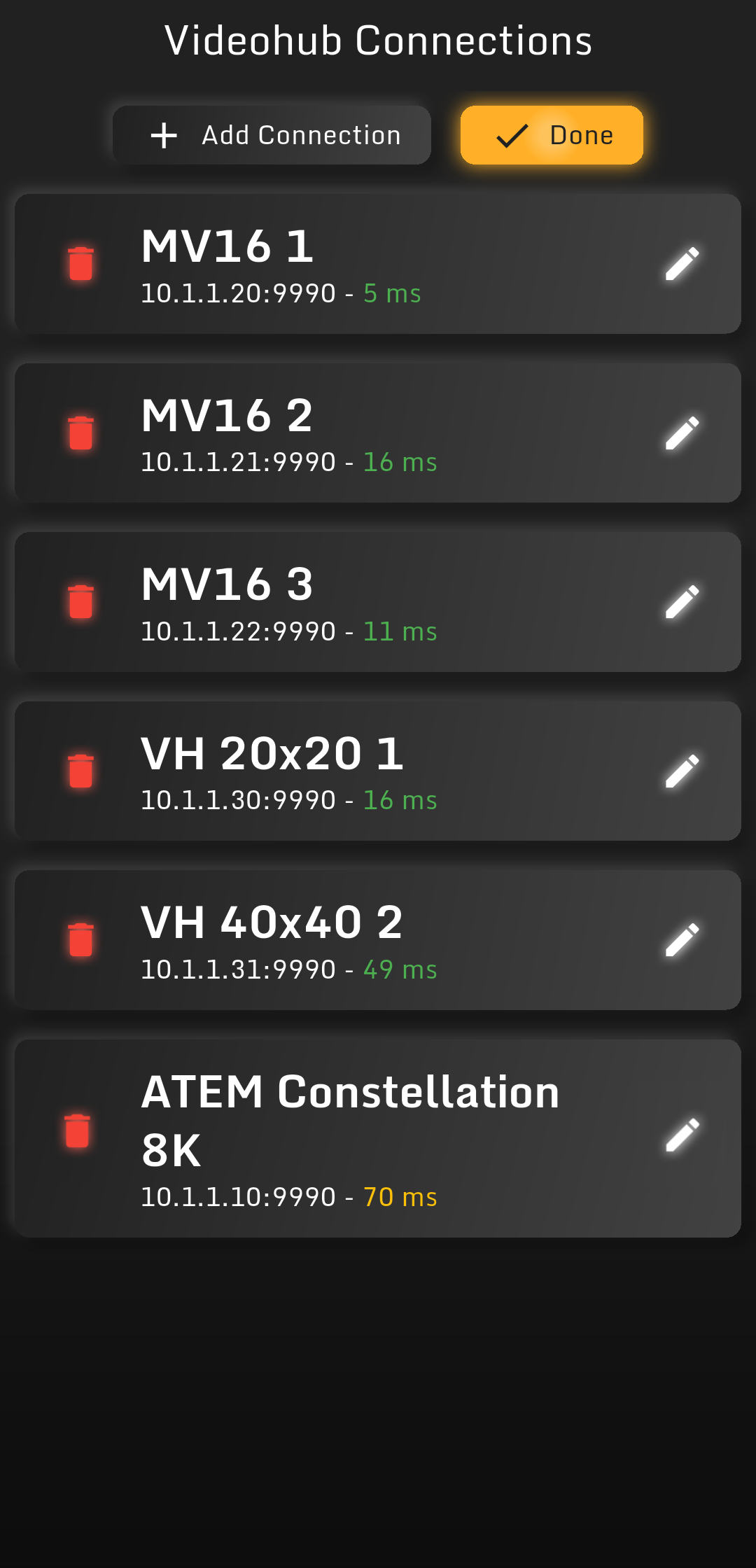 Blackmagic Videohub Remote MindStudio Edit Connections